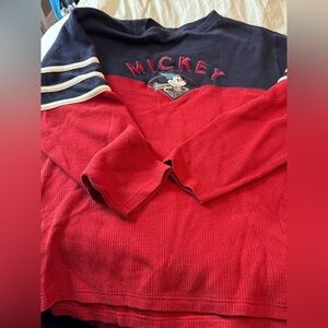 🏔️ Vintage Mickey Mouse Ski Lodge Long Sleeve Men’s Shirt - Never Worn Size M🏔